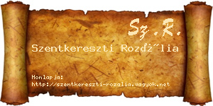 Szentkereszti Rozália névjegykártya