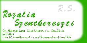 rozalia szentkereszti business card
