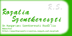 rozalia szentkereszti business card